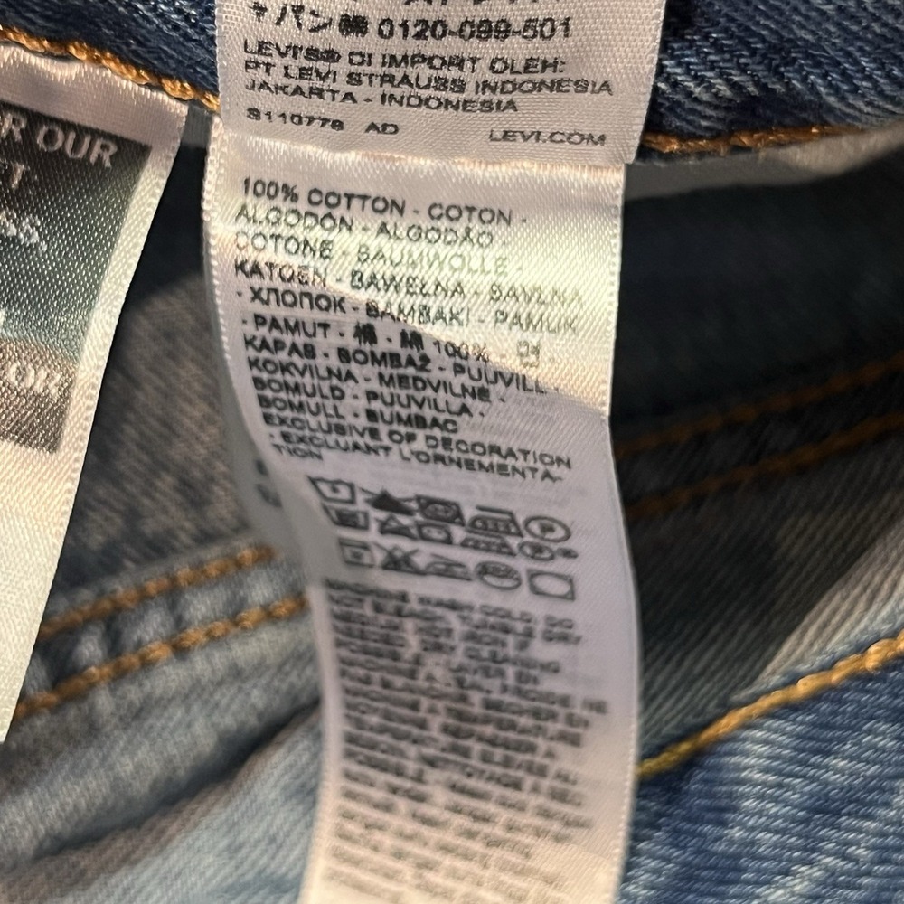 Levi's 501 Jeans Men's 34x29 Blue Denim Straight Leg Button Fly EUC - Picture 9 of 9